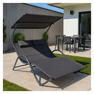 Gardissimo Doppelliege Gartenliege 200 x 0 x 0 cm Grau