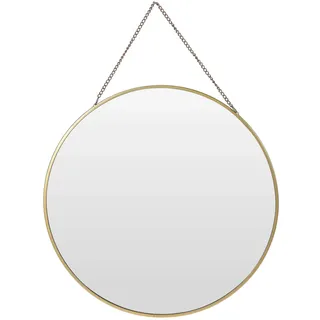 Meinposten Spiegel rund Wandspiegel Schminkspiegel runder Dekospiegel Metall Gold Ø 30 cm