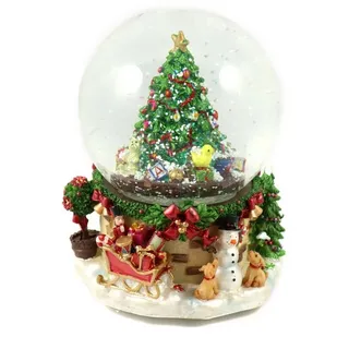 Ellug Schneekugel 17,5 cm mehrfarbig