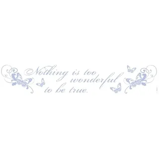 Komar Deco-Sticker | WONDERFUL | 14 x 70 cm | Wandtattoo, Wandbild, Wandsticker, Wandaufkleber, Walltattoo, Sprichwort, Schmetterling, Lebensweisheit | 18006h