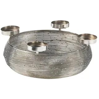 kobolo Adventskranz CANDLEBOWL4 in Silber | Gr.: onesize