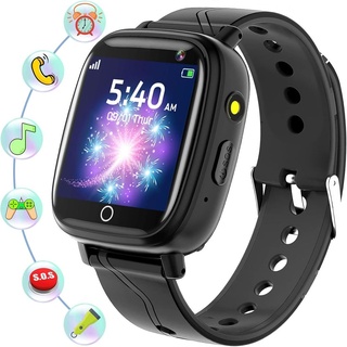 Smartwatch Kinder - Uhr Telefon für Jungen Mädchen mit Anruf, SOS, 14 Spiele, Musik, Kamera, Wecker, Taschenlampe, Kinderuhr Telefonieren Android...