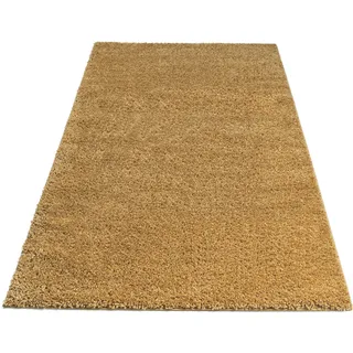 Hochflor-Teppich BRUNO BANANI "Shaggy Soft" Teppiche Gr. B/L: 160 cm x 230 cm, 30 mm, 1 St., gelb (ockergelb) Esszimmerteppiche gewebt, Uni Farben, besonders weich und kuschelig