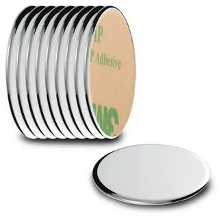 ECENCE Magnet Neodym Klebe-Magnete 10x selbstklebend Magnet rund (10-St) 22x1mm