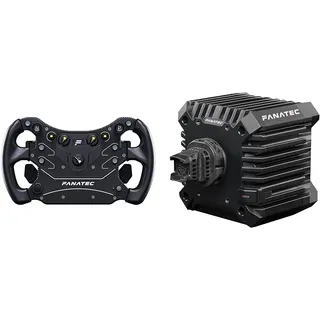 Fanatec Sim Racing CSL-Lenkrad GT3 + CSL DD QR2 Wheel Base – Umspritzte Gummigriffe, 5 Nm Direct Drive Base – PC