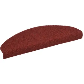 homiuse 15-TLG Selbstklebende Treppenmatten Nadelvlies 65x21x4 cm Rot Treppenstufen Matten Modern Stufenteppich Stufenmatten Innen Treppenstufen Antirutsch Treppenstufen Schutz Warm & Komfortabel
