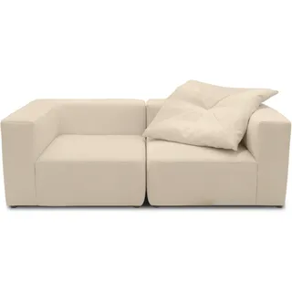 DOMO.Collection Modulsofa Adrian, 2 Sitzer aus Zwei Polsterecken, 2 Couch, Sofa, Modul, 216 cm in beige