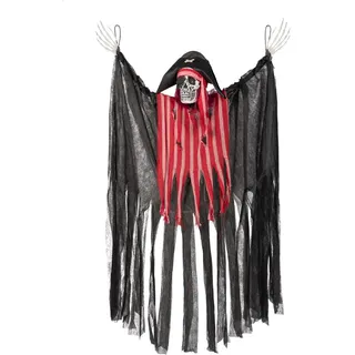 Boland - Interaktiver Pirat zum Aufhängen, 160 cm | Dekoration mit Bewegung, Licht und Sound, Halloween, Karneval und Horror Mottoparty
