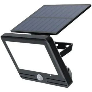 LUXULA Außenstrahler Solar 3 W 300 lm inkl. Bewegungsmelder weiß