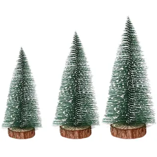 9 Stück Künstlicher Weihnachtsbaum,Mini Weihnachtsbaum Tischdekoration,Tannenbäumchen Deko Weihnachtsschmuck Weihnachtsdeko Christmas Ornaments für Weihnachten Party DIY Basteln,Grün,10cm 15cm 20cm