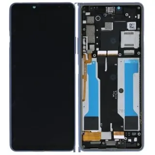 Sony LCD + Touch + Frame für XQ-BT52 Xperia 10 III - blue (Display, Sony Xperia 10 III), Mobilgerät Ersatzteile, Blau