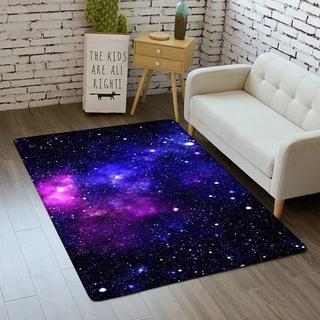 Galaxis Sternenklarer Himmel Teppich für Teenager Jungen Mädchen Kinder 3D Weltraum Planet Drucken Dekorativer Rugs Schlafzimmer Wohnzimmer Carpets Waschbare Anti-Rutsch Matte (Lila,80x160 cm)