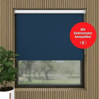 Verdunkelungsrollo  (B x H: 200 x 190 cm, Dunkelblau)