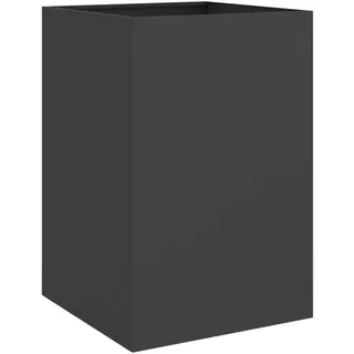 vidaXL Pflanzkübel Schwarz 52x48x75 cm Stahl