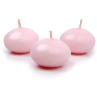 50x Schwimmkerze matt, rosa, 4cm