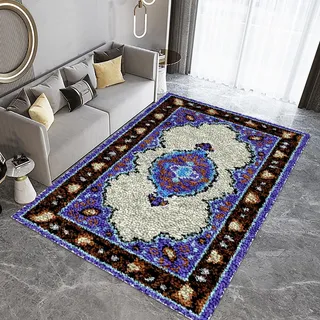 Laegnfho 61 x 87 cm KnüPfteppich zum Selber KnüPfen Knüpfen Set Erwachsene Knüpfteppich KnüPfset mit Knüpfhaken Teppich KnüPfen Set Erwachsene Bedruckte Stramin Knüpfen Set Für Erwachsene