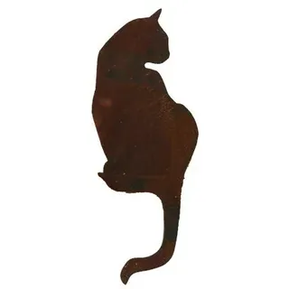 DEKO Figur Sitzende Katze Metall 50cm hoch Rost Edelrost Kantenhocker | Gartendeko, Kantenhocker