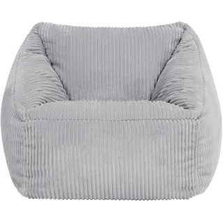 icon beanbags icon Sitzsack Grau, Textil, 100 L, 1-Sitzer, Quadratisch, 55x44x55 cm, Wohnzimmer, Hocker, Sitzsäcke, Kindersitzsäcke