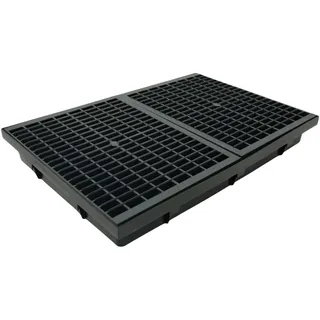 Megaa store Schuhabstreifer Abtreter Fußmatte Maschenrost Fußabtreter Eingangsmatte 600x408x70 mit Bodenwanne (Kunststoff-Schuhmatte)