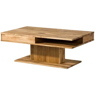 MASSIVMOEBEL24.DE Couchtisch Wildeiche natur geölt 120 x 70 x 45 cm