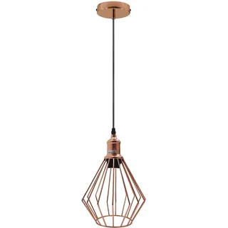 LEDSone Vintage Retro Deckenleuchte Cluster Light Fitting Rose Gold Draht Käfig Lampenschirme, E27 Halter Beleuchtungsset