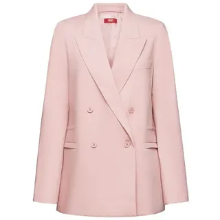 Esprit Collection Longblazer Doppelreihiger Oversize-Blazer rosa 42Esprit