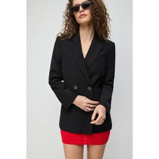 No Matter What Windbreaker Zweireihiger Blazer schwarz M
