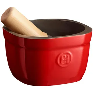 Emile Henry  - Mörser mit Stößel - groß - rot - Ø 16 cm