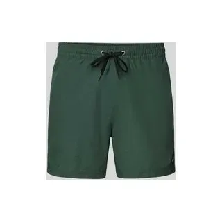 Regular Fit Badehose mit Logo-Patch Modell 'Everyday', Khaki, XXL
