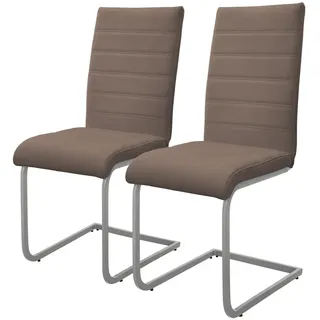 ML-Design Freischwinger Kunstleder braun 2er Set