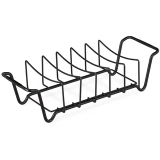 Rippchenhalter Grill Grillfleischhalter Grillhalter Spareribs Halter Carbonstahl