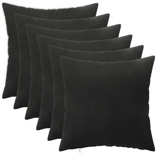 vidaXL Kissen HEERLEN 6 Stk. 40 x 40 cm Schwarz