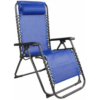 Mojawo Luxus Comfort Liegestuhl 67 x 175 x 108 cm blau 1 St.