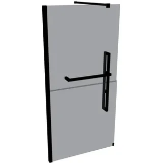 HÜPPE Duplo pure Walk-In Duschglas Linksbefestigung - chrom