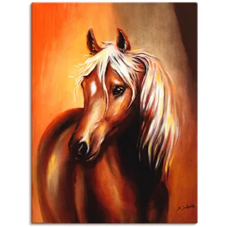 Wandbild ARTLAND "Pferd Fantasie" Bilder Gr. B/H: 60 cm x 80 cm, Leinwandbild Haustiere Hochformat, 1 St., braun Kunstdrucke als Leinwandbild in verschied. Größen