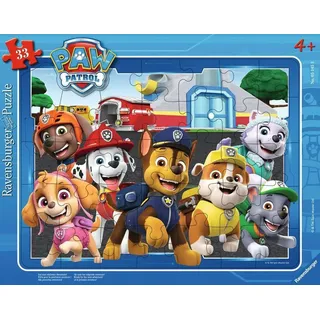 Ravensburger Kinderpuzzle - 05145 Auf zum nächsten Abenteuer! - Rahmenpuzzle für Kinder ab 3 Jahren, Paw Patrol Puzzle mit 33 Teilen
