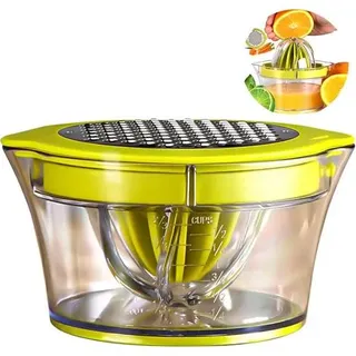Multifunktionale Manuelle Zitruspresse, 4-in-1 Orangensaftpresse Für Orangen, Zitronen Und Zitrusfrüchte, Mit 2 Auskernern, Gravierte Messskala 400 Ml