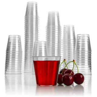 BigDean 200 Schnapsgläser Plastik 3cl lebensmittelecht & Wiederverwendbar | Robuste Shotgläser aus bruchsicherem Kunststoff