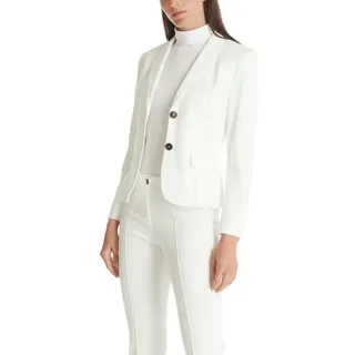 Marc Cain Kurzblazer "Collection Essential" Premium Damenmode Leichter Blazer aus feinem Jersey weiß 5 (42)