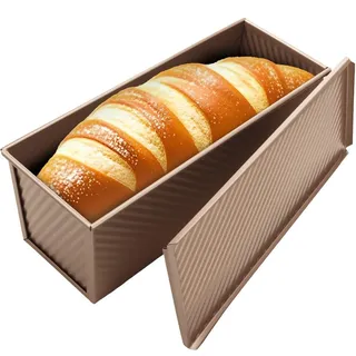Brotpfannen Toastbrot, Backform mit Deckel, mit Antihaftbeschichtung Backform aus Rostfreier Stahl Rechteckige Kuchenform, für Toastbrot, Käsekuc...