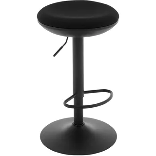 WOLTU Barhocker, Hocker höhenverstellbar drehbar, Barstuhl Tresenhocker Bistrohocker, Drehhocker mit Fußstütze Metallgestell, für Bar Kücheninsel, Netzgewebe, Schwarz, BH414sz-1