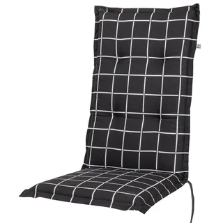 Kettler Polen KETTtex 2398 Auflage Hochlehner Milano anthrazit-grau kariert120x49x6 cm Sitzpolster