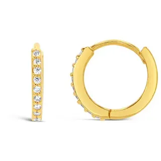 Ars-Argenti Paar Creolen Ohrringe Damen echt 925 Sterling Silber - 18K vergoldet (inkl. Schmuckbox), 925 Sterling Silber, Hypoallergen, Wasserfest, Nickelfrei goldfarben|silberfarben