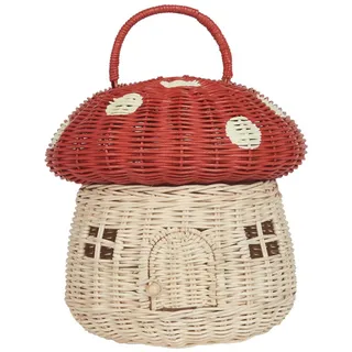 Pilzkorb, 27,9 Cm, Hausförmiger Pilzkorb Mit Deckel, Tragbar, Dekorativ, Rattan Mit Griff, Fotografie-requisiten, Geschenke Für Kinder