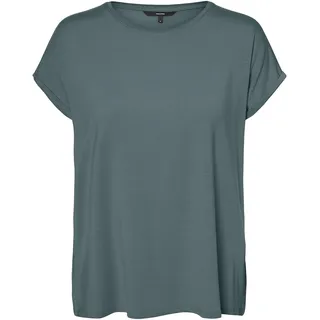 Vero Moda Damen Vmava Plain Ss Top Gajrs Noos T-Shirt, North Atlantic, XL