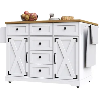 Küchenwagen Klappbar Mit Stauraum, Multifunktionaler Servierwagen Als Tisch Und Sideboard Aus Mdf Und Metall