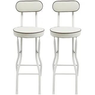 aefxNika Klappbarer Barhocker 2er Set – Stehhocker mit Rückenlehne, 65 cm Sitzhöhe, Hochstuhl klappbar, Belastbarkeit 125 kg, für Bar, Tresen, Camping & Outdoor
