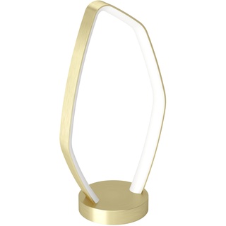 EGLO LED Tischlampe Vallerosa, elegante Nachttischlampe, Tischleuchte aus Metall in Messing-gebürstet, Tisch-Lampe für Wohnzimmer und Schlafzimmer, warmweiß