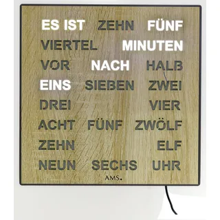 Tischuhr AMS "T1237", schwarz, Tischuhren, Made in Germany,Büro,Wohnzimmer,Esszimmer, als Wanduhr nutzbar,Sonoma