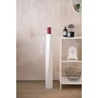VIVANNO Bodenvase Kerzenständer Standkerzenhalter Fiberglas Weiß Matt HYDRON - weiß 11 cm x 100 cm x 11 cm